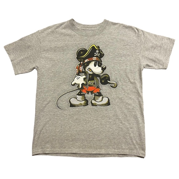 Disney Other - Walt Disney World Pirate Mickey Mouse Tshirt Gray Disneyland Resort Size Large